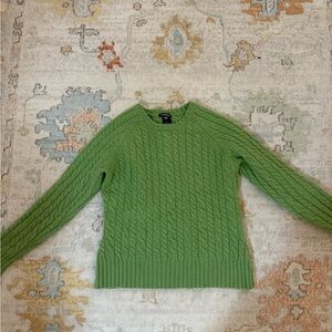 GAP Vibrant Green Cable Knit Sweater